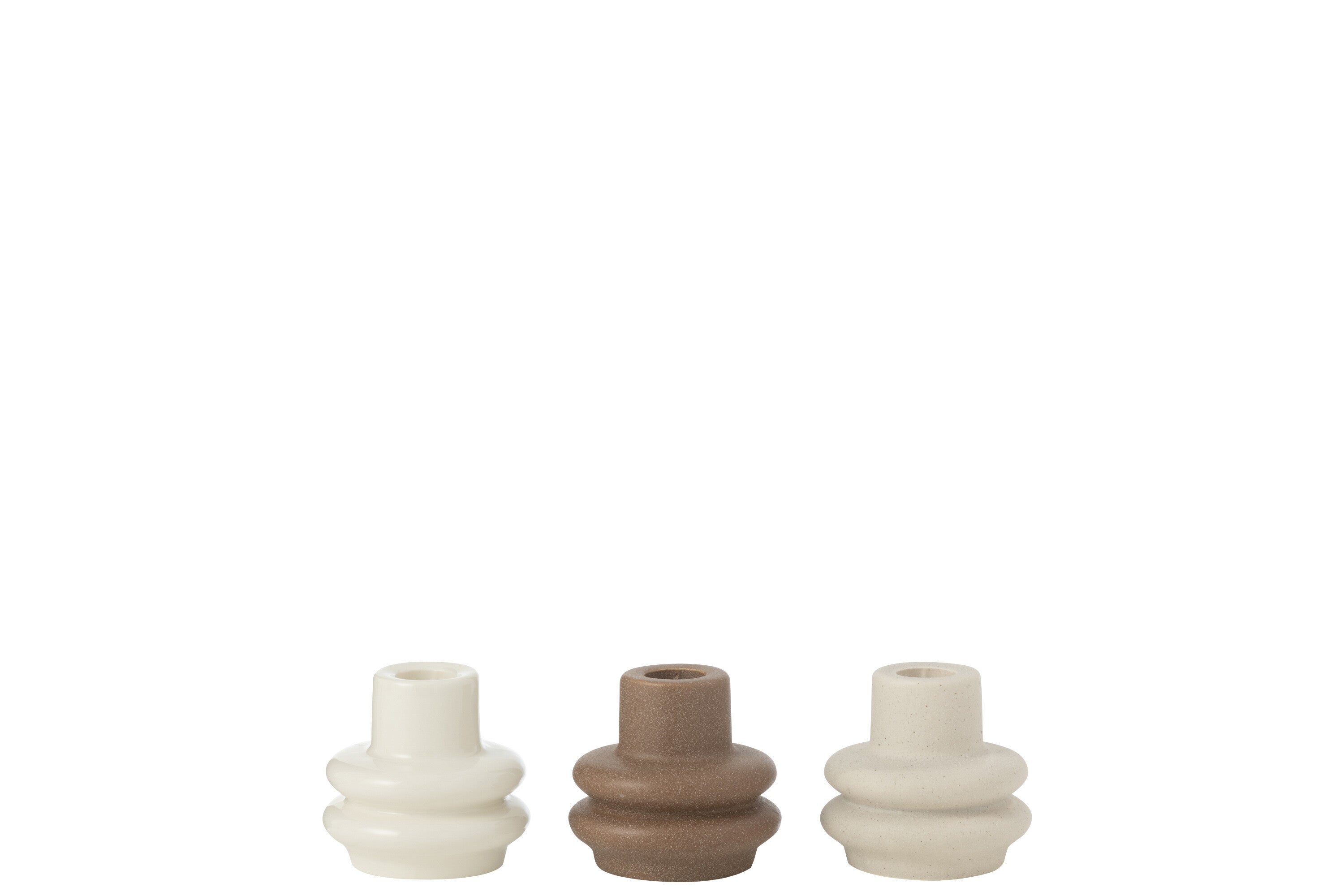 Kandelaars Buoys porselein - set van 3