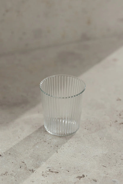 Paveau - Ribbed glasses White Heaven - set van 2