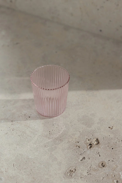 Paveau - Ribbed glasses Pink - set van 2