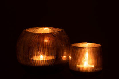 Kaarsenhouder met lijnen