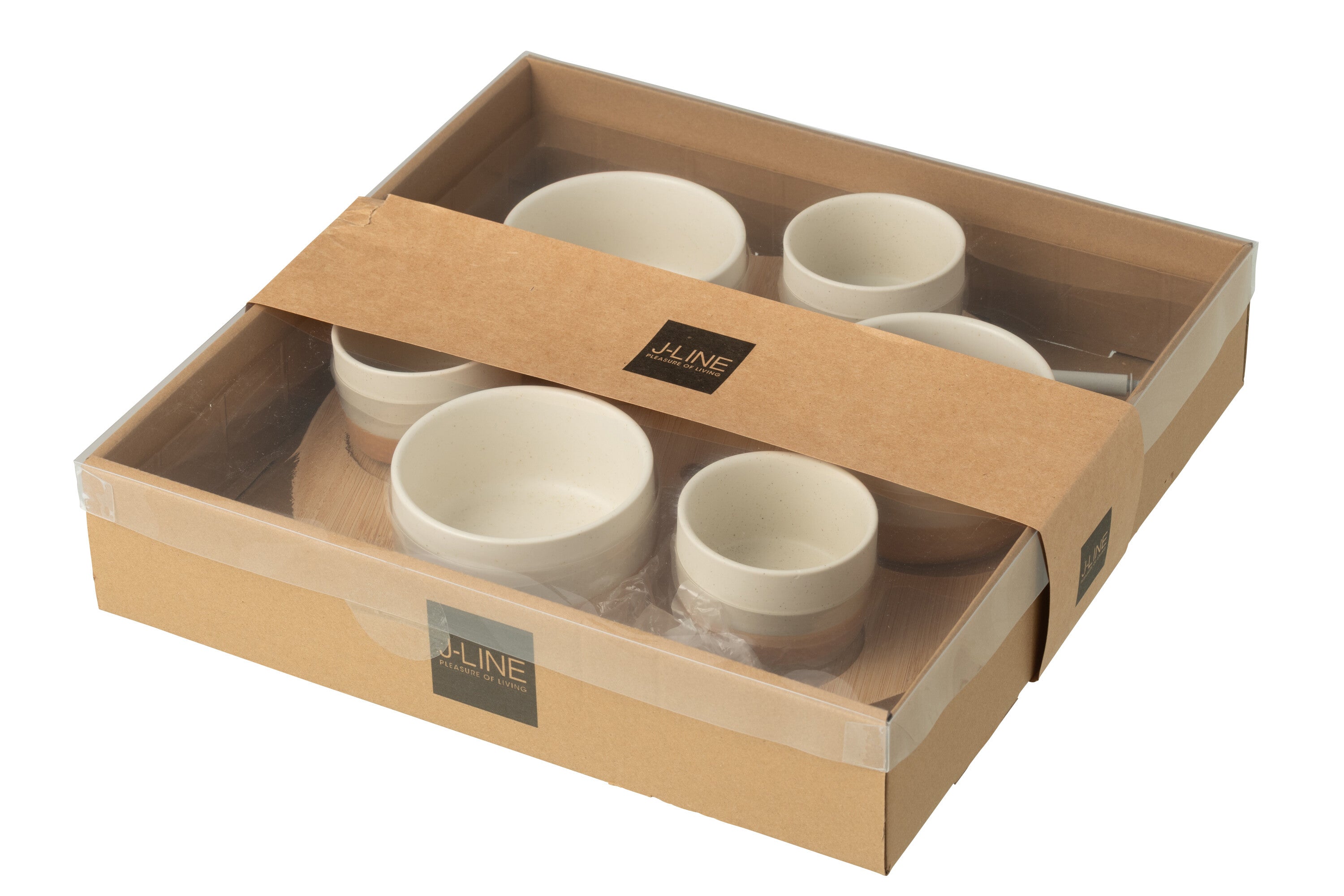 Tapasservies set - wit/naturel