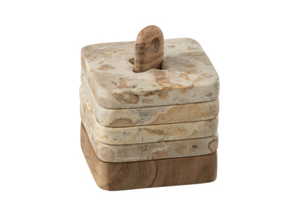 Marmeren onderzetters - set van 4