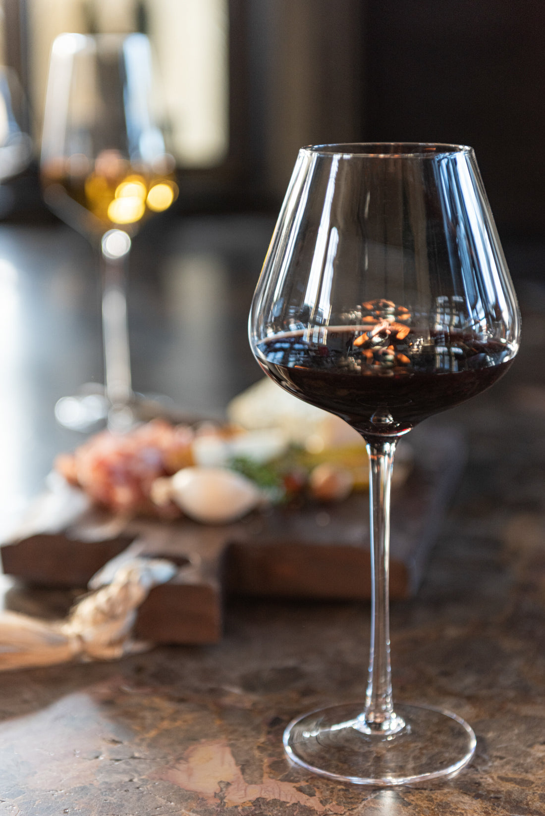 Breed wijnglas - kristalglas