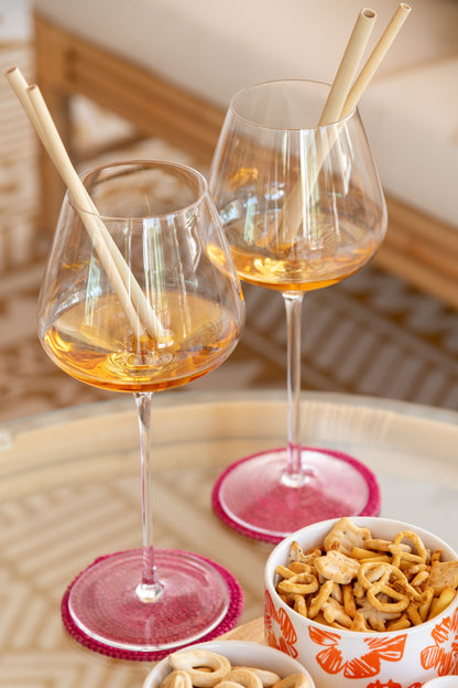 Breed wijnglas - kristalglas