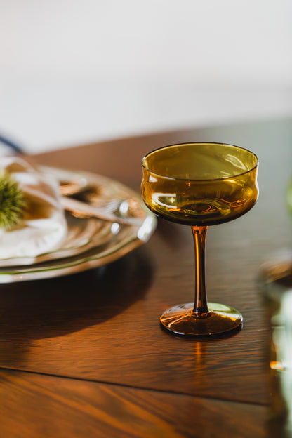 Swirl coupe glasses - Dune (set v. 2)