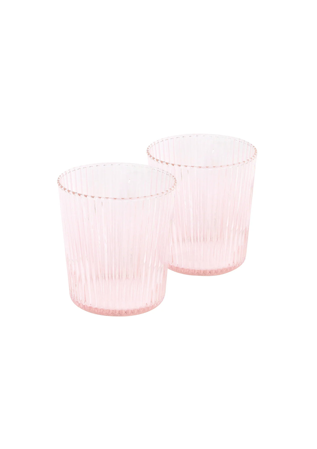 Paveau - Ribbed glasses Pink - set van 2